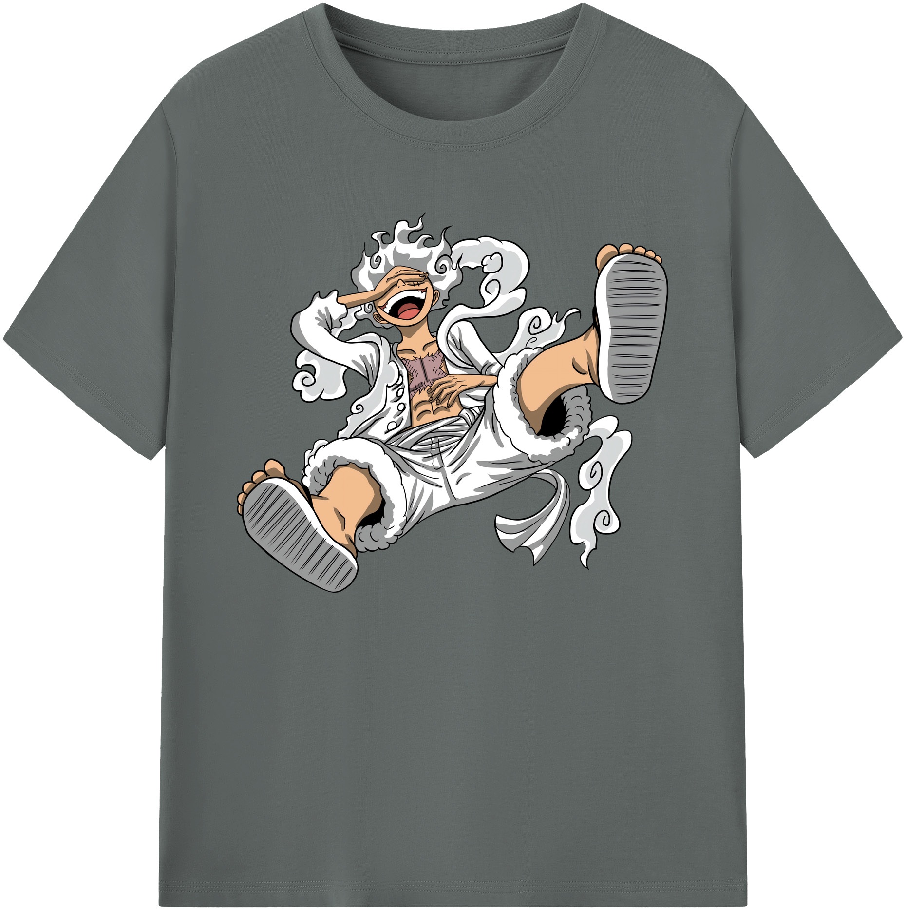 ワンピース モンキー・D・ルフィ ONE PIECE Monkey D. Luffy 綿100％ メンズ半袖Tシャツ｜肌触りやわらか＆通気性